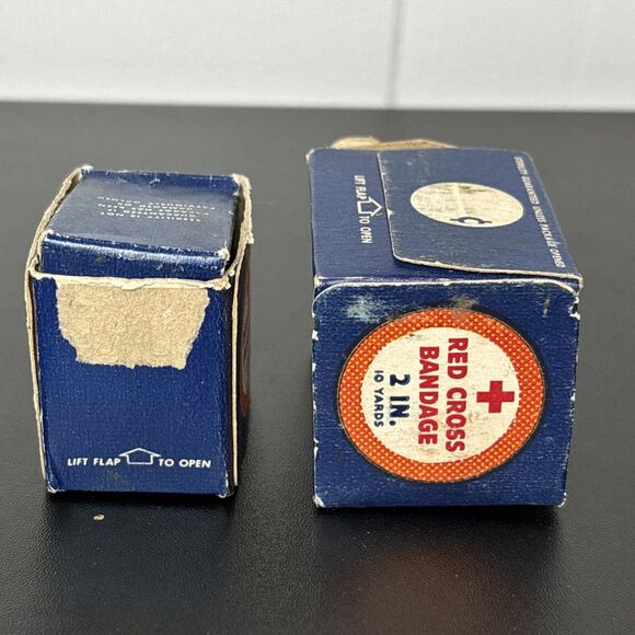 Vintage Red Cross Bandage Bandages Johnson & Johnson Box Boxes - Picture 2 of 6